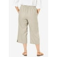 Woman Within Women's Plus Size Linen Capri Pants