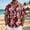 Red, variant on COSFO Casual Men's Short Sleeve Button Down Shirt Beach Hawaiian Button Down Shirts with Pocket Vacation Collared Loose Fit Mens Shirts Xs