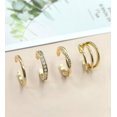 thumbnail image 4 of 4PCS 14K Gold Plated Toe Rings, White Gold Plated Toe Rings for Women Hug CZ Triple Twist Simple Band Open Toe Rings Beach Foot Jewelry Adjustable Gold, 4 of 5