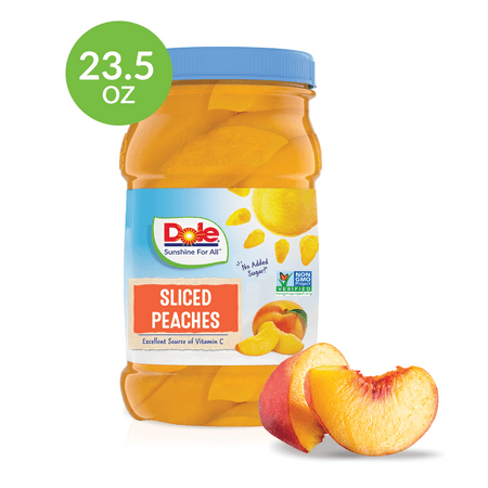 Dole Sliced Peaches in 100% Fruit Juice, 23.5 oz Jar