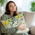 thumbnail image 3 of Decorative Throw Pillow Covers 16x16 Inch Set of 2 Lemon Eucalyptus Leaves Home Decor Pillow Cases for Couch, Floral Green Plant Vintage Cushion Case for Living Room Bedroom Bed Car Chair, 3 of 9