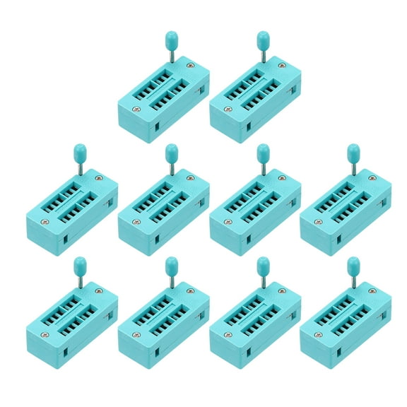 10Pcs Universal IC Test ZIF Socket 14 Pin 2.54mm Pitch DIP Integrate Socket for Microcontroller, Chip