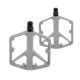 thumbnail image 1 of Pedal de bicicleta de aleación de aluminio único, plano y universal, sin tiras reflectantes, gris, adecuado para 14mm, antideslizante para BMX y MTB, 1 of 7