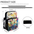 thumbnail image 6 of Chririnla Watercolor Dragonfly Floral with Pockets Cellphone Cross Body Purse, Polyester Cell Phone Messenger Bag Zipper Crossbody Purse for Outdoor Work, 6 of 7