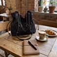 thumbnail image 2 of Leodye 1PCS Large Capacity Star Pattern Cloth Shoulder Bag, Casual Multipurpose Handbag for Daily Shopping and Travel -11.81x3.94x11.02in, 2 of 6