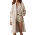 thumbnail image 3 of Women's Open Front Long Cardigan Chunky Knit Jacket Oversized Coatigan Coat, 3 of 6