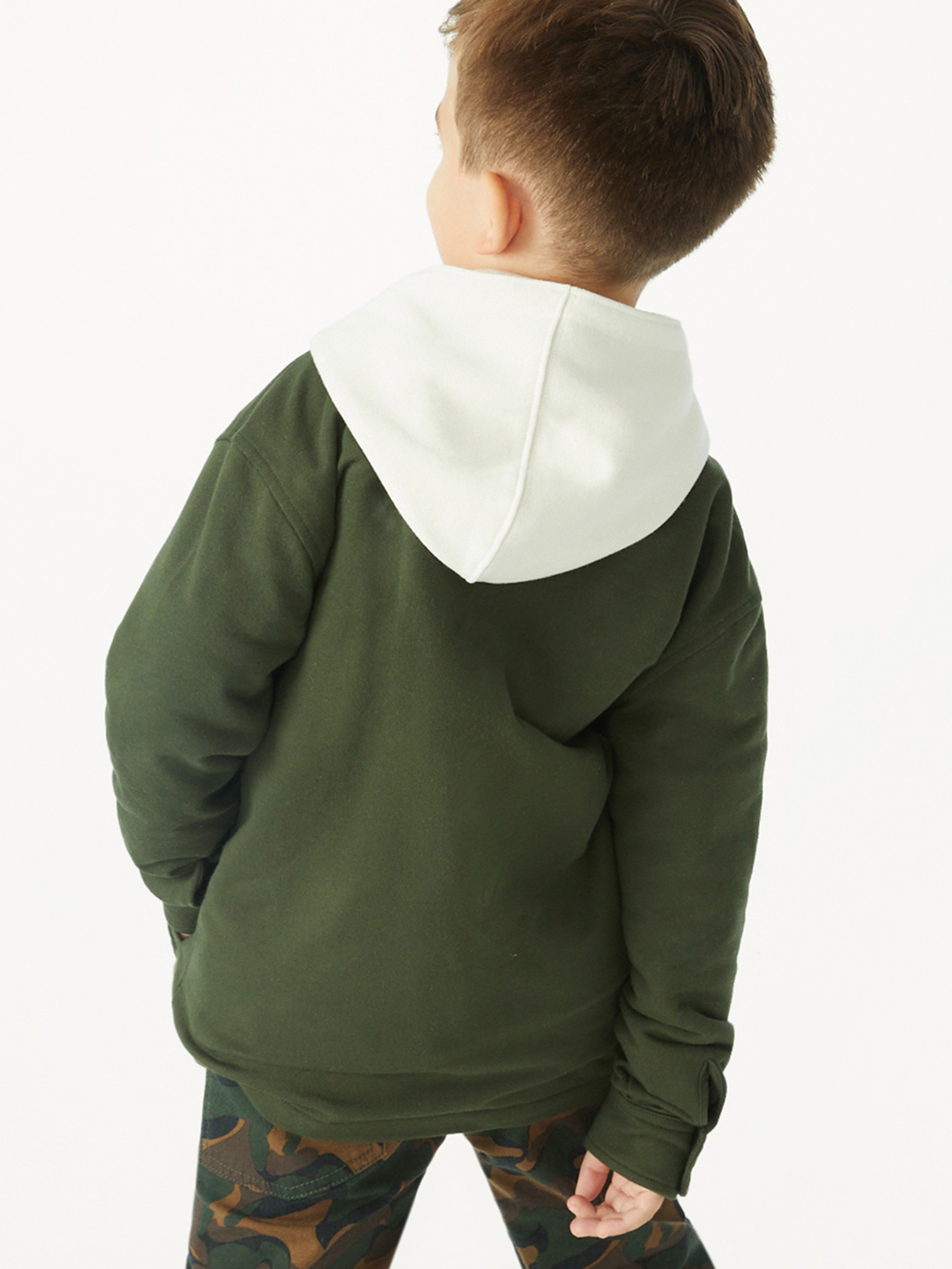 Free Assembly Boys French Terry Shacket, Sizes 4-18 - image 3 of 5