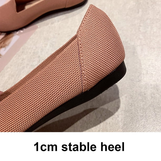 Zapatos para caminar de punto zapatos de trabajo casuales planos zapatillas de deporte transpirables para caminar para mujeres