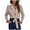 Khaki, variant on XFLWAM Women's Casual Lapel Double Breasted Trench Jacket Cropped Pea Coat Outwear with Belt Khaki S