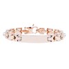 Mens Rose Plated Stainless Steel ID-Engraveable Bracelet