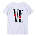 thumbnail image 2 of Chandails à Col Rond pour Couples Assortis, Imprimé de Lettres de la Saint-Valentin, Mode, Confortable, Coupe Ample, T-Shirt Décontracté Léger, Tunique, Haut Confortable et Doux, Chemisiers pour Lui et Elle, Vêtements de Vacances, Blanc, TTG, 2 of 6