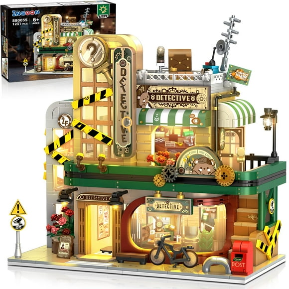 Bloque de construcción INSOON Detective Agency con LED 1231 unidades