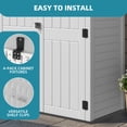 thumbnail image 5 of Uforic 59 Cu. Ft. Vertical Outdoor Storage Shed, Weatherproof Resin Cabinet with Double-Wall Panels & Floor, Lockable, Light Gray (Shelves Not Included), 5 of 9