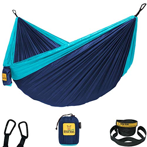 Wise Owl Outfitters Camping Hammock, Portable Hammock for Outdoor, Indoor with Tree Straps