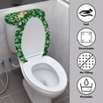 thumbnail image 3 of HELLHERO Bulldog Clover Design Adjustable Toilet Lid Dust Cover Set & Reusable Elastic Bottom Fits All Toilet Shapes with 2 Pieces Toilet Bowl Cover, 3 of 8