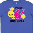 thumbnail image 4 of Inktastic Its My 6th Birthday with Smiling Emoticons Youth T-Shirt, 4 of 5