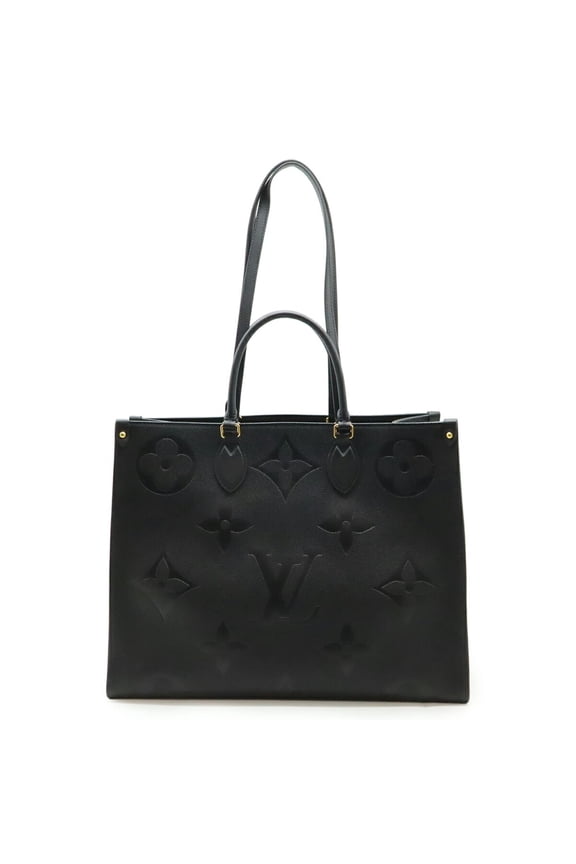 Pre-Owned LOUIS VUITTON Monogram Empreinte On the Go GM Tote Bag, Large Shoulder Noir Black,...