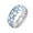 Silver, variant on 8mm Men Women Stainless Steel Sports Balls Ring Football Soccer Pattern Ring Glow in the Dark Sport Jewelry Gift Blue Size 7