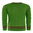 thumbnail image 3 of Suéter de Cuello en V para Hombre, Informal, de Punto , Ajustado, de Larga, para Otoño e Invierno. Verde XXL, 3 of 6