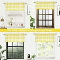 thumbnail image 5 of DriftAway Semi Sheer Buffalo Plaid Check Window Valance Curtains 2 Packs Checkered Rod Pocket Valance for Window, Kitchen, Living Room, Bedroom, Farmhouse 52" x16" Yellow, 5 of 9