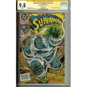 Superman Man of Steel #18 Newsstand Edition 1st Full Doomday Appearance CGC 9.8. Signed by Dan Jurgens