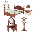 thumbnail image 3 of 1 Set Doll House Bedroom Furniture Miniature Dolls Furniture Model Mini House Scene Prop, 3 of 5
