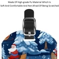 thumbnail image 4 of Square 2Pack PU Leather Santa Claus Riding Sleigh Cruise Luggage Tag with Privacy Cover and Name ID Tag for Travel Handbags Backpacks Luggage Tags, 4 of 6