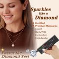 thumbnail image 5 of Beautlace Rose Gold Plated 925 Sterling Silver Moissanite Necklace for Women,2 Carat D VVS1 Round Cut Pendant,Geometric Halo Design,Christmas Birthday Jewelry Gift, 5 of 10