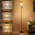 thumbnail image 2 of Floor Lamp for Living Room Bedroom Office with 3 Color Temperature LED Bulb Beautiful flower peony sketch Modern Standing Lamp, Dimmable Corner Floor Lamp with Remote, 2 of 5