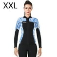 thumbnail image 2 of Vela de buceo 3mm Tops de traje de neopreno Premium neopreno Tits UV Protección de UV Buceo de buceo Scuba de canoa para aeróbicos de agua Snorkeling Blue XXL seitruly OD003290-10, 2 of 7
