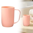 thumbnail image 2 of Toothbrush Cup, Reusable Plastic Bathroom Cup, Unbreakable Toothbrush Cup, Plastic Mouthwash Cup Toothbrush Holder, Portable Toothbrush Mug With Handle, Toothbrush Storage Tumbler for Travel Hotel, 2 of 9