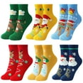 thumbnail image 2 of Actgleam Toddler Girls Boys Christmas Socks 6 Pairs Colorful Warm Stockings Christmas Gift Cute Holiday Socks,1-3T, 2 of 10