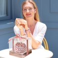 thumbnail image 4 of SINGOMON 24PCS Clear Boxes Small Gift Boxes Plastic Boxes 3 Inch Cupcake Boxes with Rose Gold Ribbon and Cupcake Insert Cup Cake Boxes Cupcake Holders Cupcake Carrier Macaron Boxes Baking Boxes, 4 of 5
