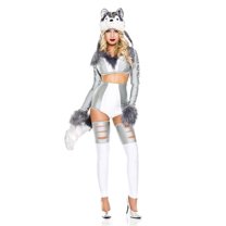 Music Legs Women's 70877-XS 6 Piece Wild Wolf Woman Costume, Extra Small