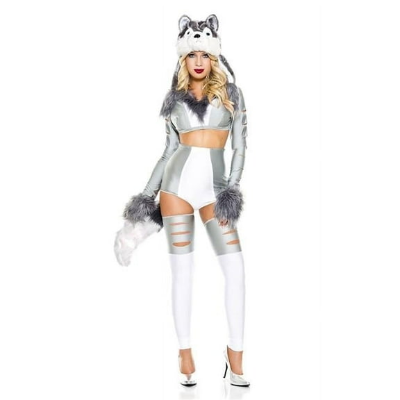 Music Legs Women's 70877-XS 6 Piece Wild Wolf Woman Costume, Extra Small