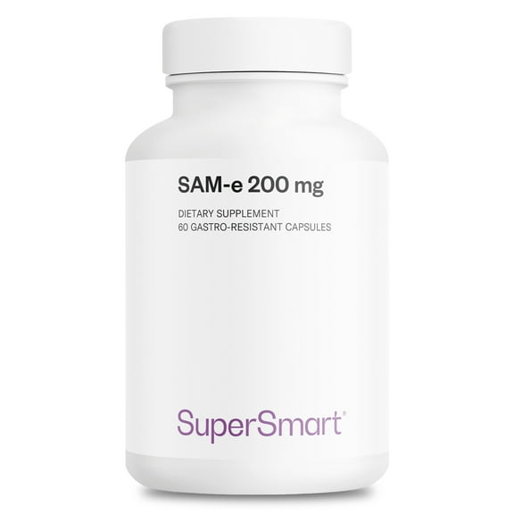SuperSmart - SAM-e 200 mg (S-Adenosyl Methionine) | Non-GMO & Gluten Free - 60 DR Capsules