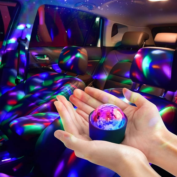 Disco Ball for Car Disco Lights with Sound Activated Multicolor Lights Mini Disco Ball DJ Disco Lights for Car Room Music Lights