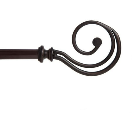 scroll copper rod double better homes drapery gardens decorative antique rods curtain walmart