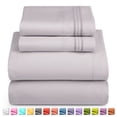 thumbnail image 1 of Nestl Juego de Sábanas, Suaves Al Instante, Bolsillo Profundo, 4 Piezas, Lujo Microfibra Suave para Caravana, Tamaño Queen Corto, Gris Lavanda, 1 of 6