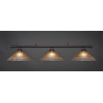 thumbnail image 2 of Oxford 3 Light Bar Shown In Dark Granite Finish With 16 Amber Crystal Glass, 2 of 2