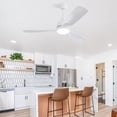 thumbnail image 6 of 52 inch Remote Control Ceiling Fan with Lights, 6 Speed, 3 Wood Fan Blades, for Living Room, Bedroom, Dining Room, Indoor Use, White, D5136, 6 of 10