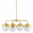 thumbnail image 2 of Linea di Liara Novara 4-Light Gold Chandeliers for Dining Room Light Fixture Over Table Glass Globe Kitchen Pendant Lighting Hanging Ceiling Modern Chandelier, LED Bulbs Included, UL Listed, 2 of 4