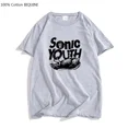 thumbnail image 2 of Camisetas estampadas de la banda musical Sonic Youth para hombre, camisetas 100 % algodón, camisetas elegantes, camisetas holgadas informales de estilo hip hop y Harajuku, 2 of 5