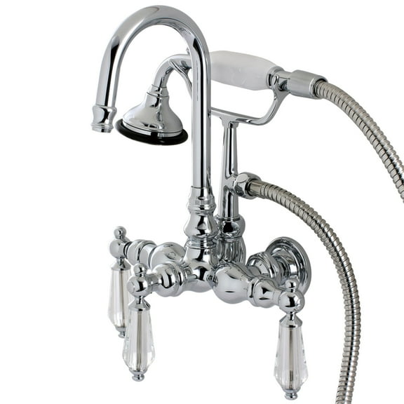 Aqua Vintage AE8T1WLL Wilshire Wall Mount Clawfoot Tub Faucet, Polished Chrome