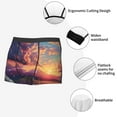 thumbnail image 3 of Fuzoiu Dreamy Dandelion Sunset Print Men's Ultra Breathable Underwear,No Riding Up Boxer Briefs with ComfortFlexible Waistband-Small, 3 of 5