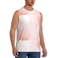 thumbnail image 2 of Uemuo Pink Marble Pattern Men's Sleeveless T-Shirt,Muscle Athletic Tank Top, Moisture-wicking Quick-dry Breathable Classic Tee Top for Gym Run Outdoor Sports-, 2 of 8