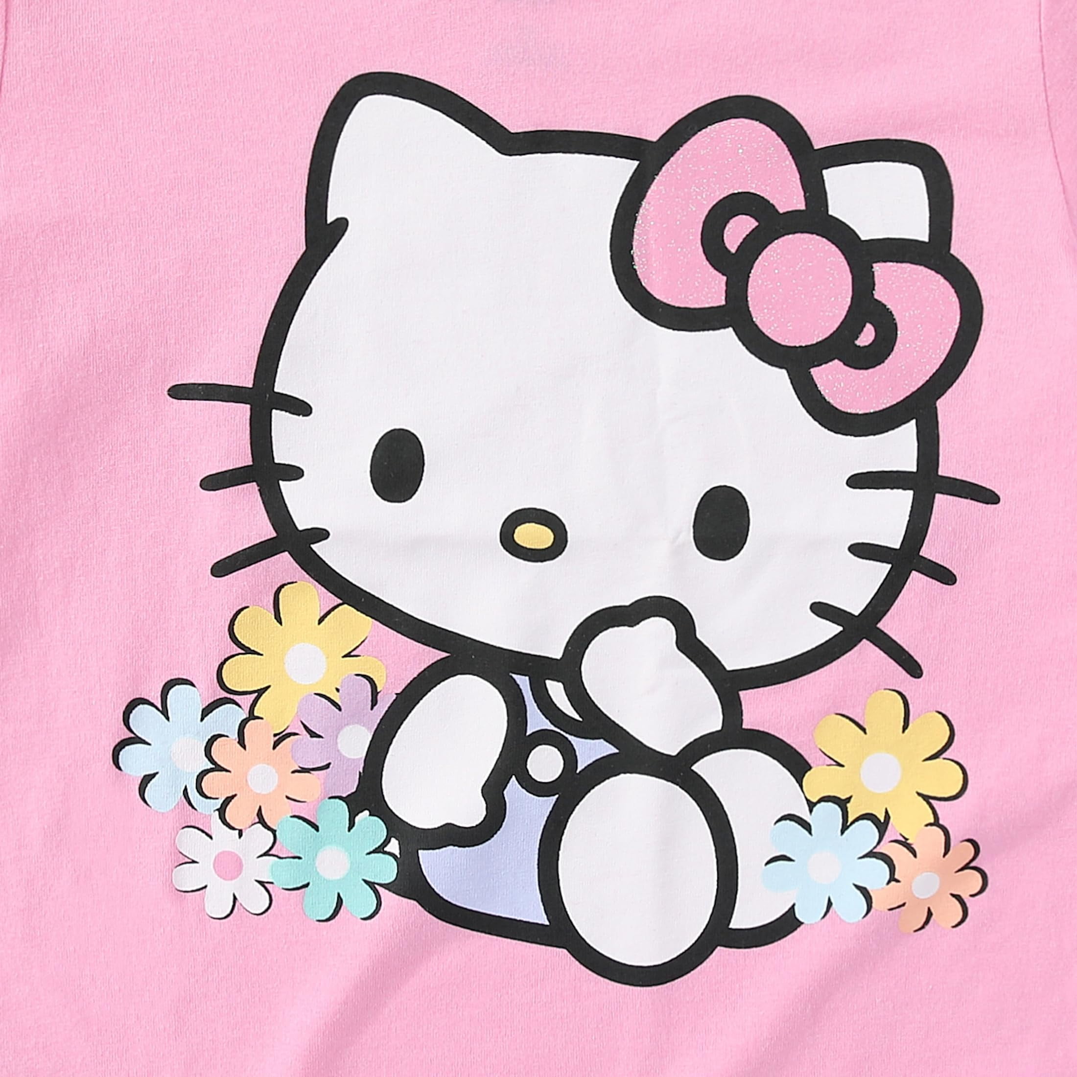 Hello Kitty Sanrio Short Sleeve T-Shirt & Pleated Skirt (Girls), 2 Piece Set, Sizes 4-12