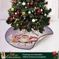 thumbnail image 6 of GZHJMY Christmas Snowman Christmas Tree Mat, Round Christmas Tree Stand Mat Decoration for Holiday Party Home Christmas Day Ornaments Floor Door, 28.3", 6 of 6