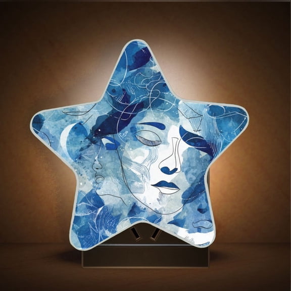 Star Night Light Auto On/Off Plug-in Wall Light with Light Sensor Warm White LED for Home Party Ethereal Dreamlike Elements