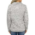 thumbnail image 5 of Ediodpoh Women's Winter Fashion Solid Color Long Sleeve Stand Collar Zip Front Casual Pullover Blouse women's sweatshirt Grey M, 5 of 9